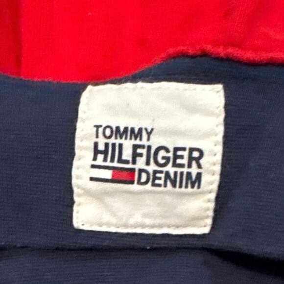 Tommy Hilfiger Denim Colorblock Sweatshirt XS Oversized Fit Retro Pullover - Picture 9 of 9